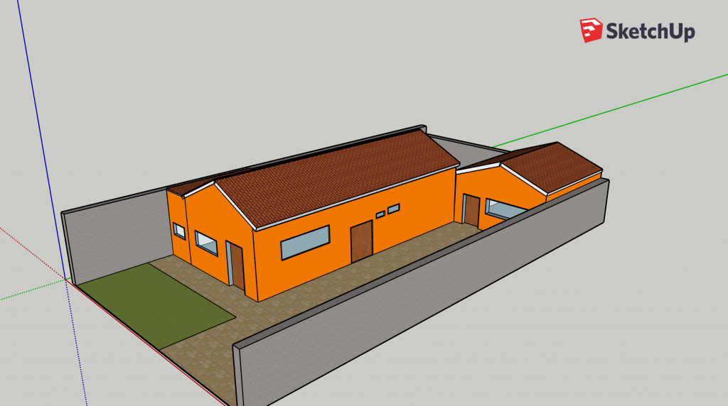 Here's the image of my first attempt at using sketchUp. It's a little basic but hopefully it'll get better!