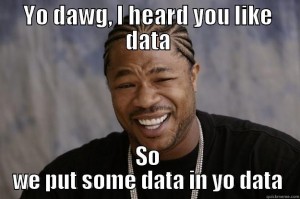 Yo dawg. I heard you like data So we put some data in yo data.