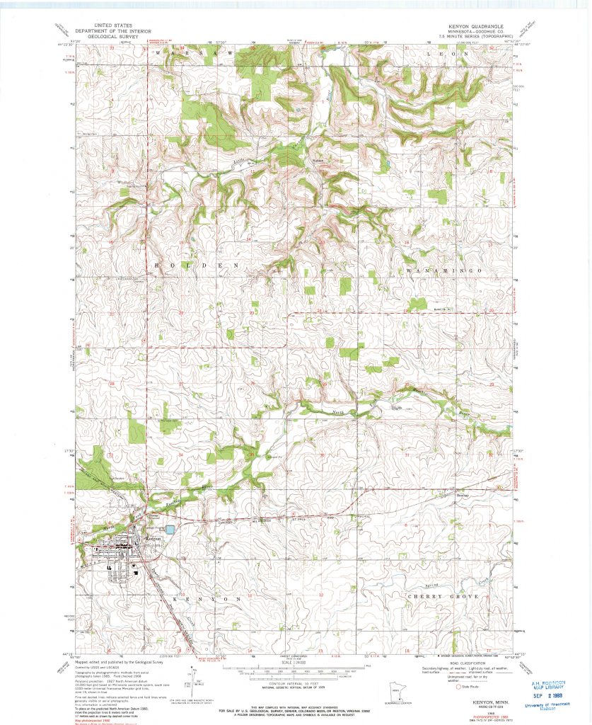 Kenyon Quadrangle: Historical Topographic Map Collection