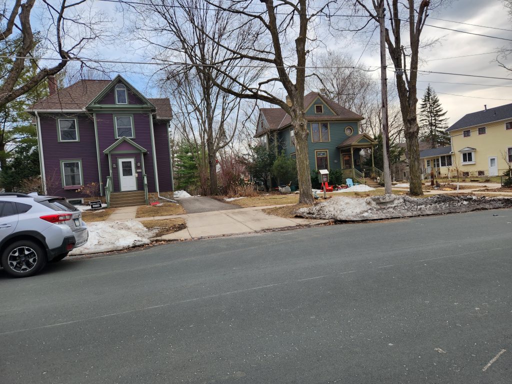 Two multistory houses