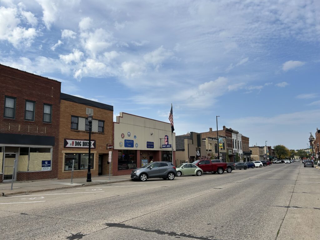 A landscape view of Division St.