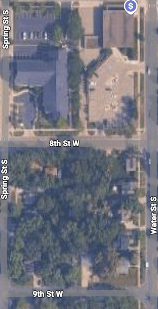A satellite map.