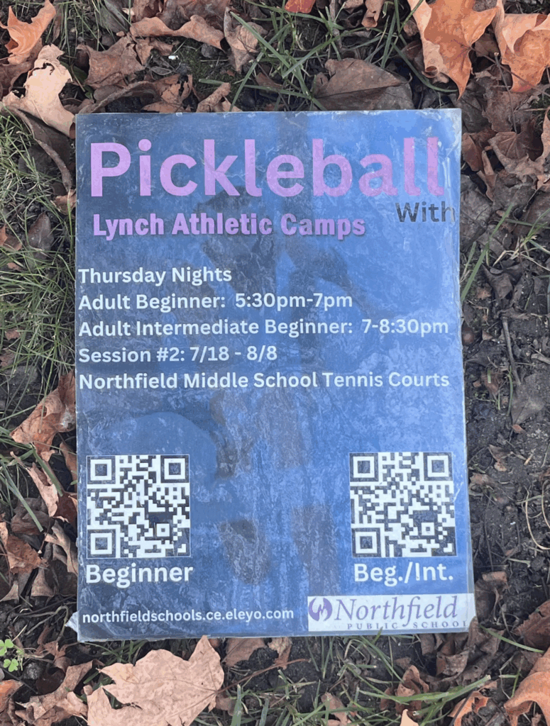 Poster for pickleball lessons