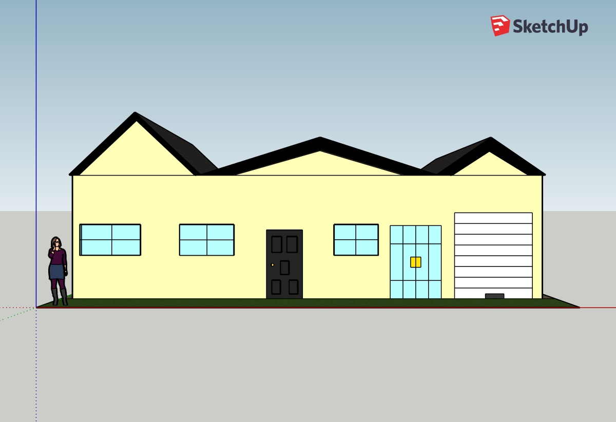 3D model of a house made in Sketchup